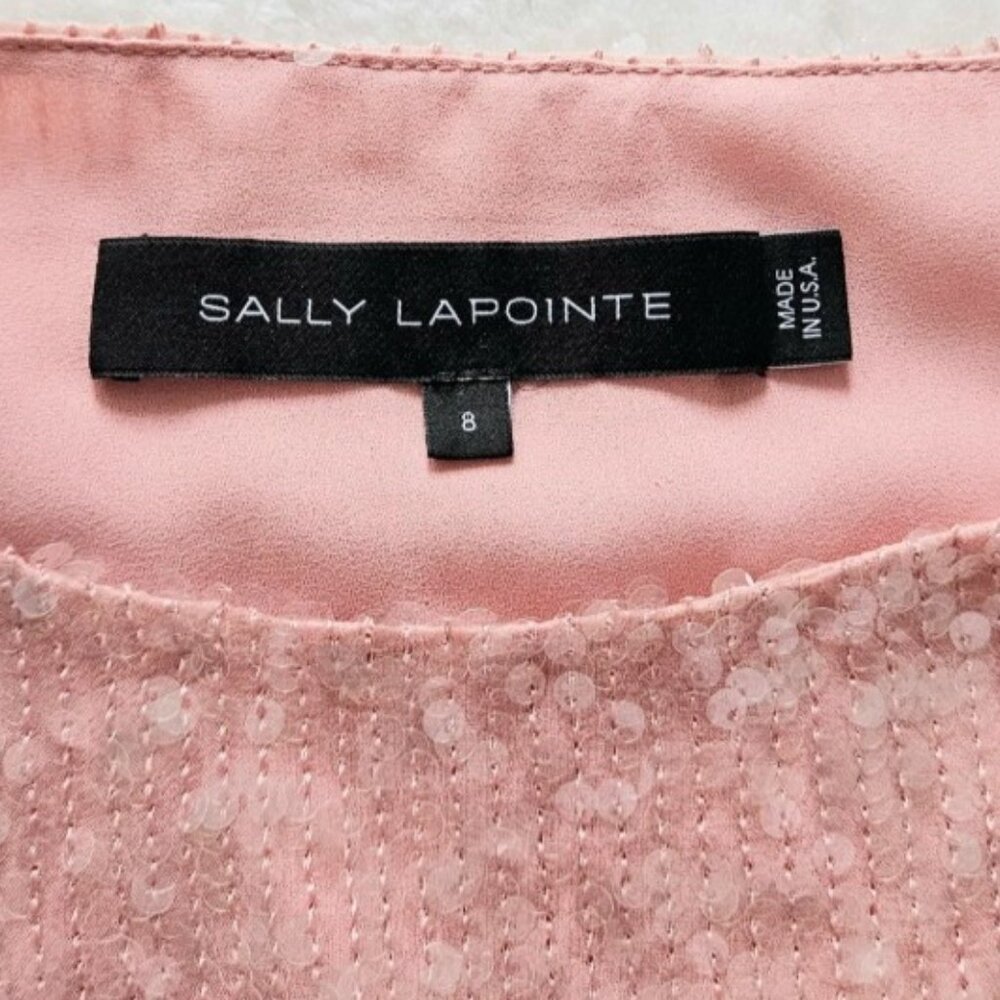 SALLY LAPOINTE moda operandi sequin oversized t-shirt tee goop top $890 us-8 - Picture 6 of 13